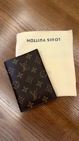 Louis Vuitton Monogram Passport Cover with purchase receipt in dubai mall