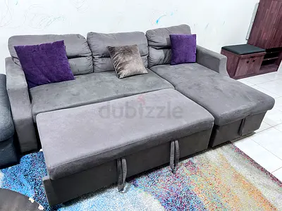 L-Shape Used Sofa Cum Bed for Sale