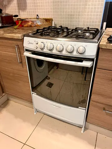 Midea 4-Burner Gas Cooker with Gas Oven – Working Condition