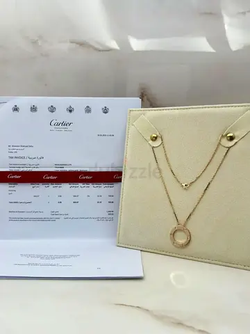 Authentic Cartier Love Necklace 3 Diamonds