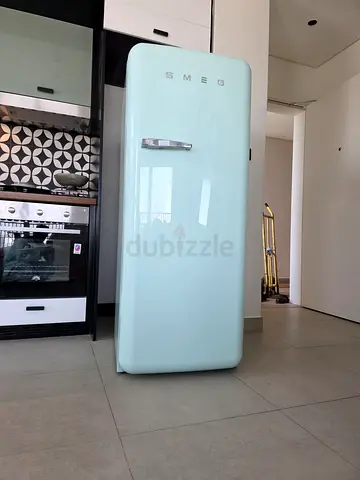 Smeg Retro Style Refrigerator in Pastel Blue