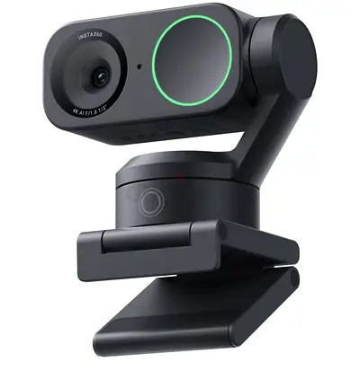 Insta360 Link 2 Black- PTZ 4K Webcam for PC/Mac, 1/2 Sensor, AI Tracking, HDR, AI Noise-Canceling
