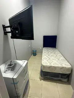 Available single partition with smart tv and fridge in Dubai silicon (DSO) 1800