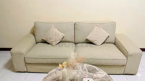 Light beige 3-seater sofa in perfect condition with FREE DELIVERY