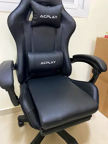 ACPLAY Black Ergonomic Gaming/Office Chair with Lumbar and Neck Support