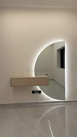 Modern LED Semi-Circle Mirror