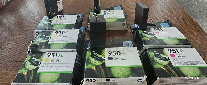 Set of HP 950XL / 951XL Ink Cartridges - Mixed Colors, New/Sealed  and open box for HP OfficeJet Pro