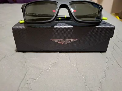 Police brand sunglasses with case - black frame, gently used.