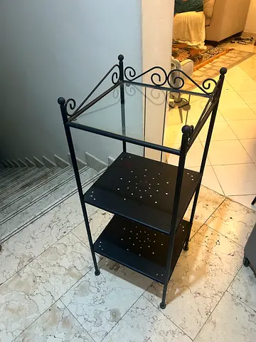 Two tier glass stand