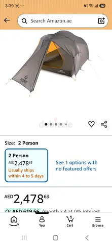 Klymit Maxfield 2 Person Lightweight Backpacking Tent (New)