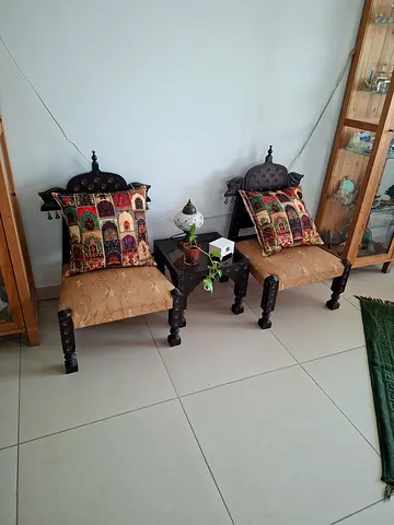 Classic wooden chairs and table set