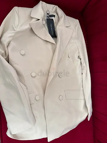 Trendyol Women Double Breasted Cream Blazer