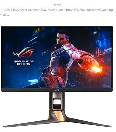 ASUS ROG Swift 24.5 Inch PG259QN Gaming Monitor
