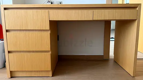 Heavy Wood Finish Study/Work Desk