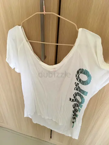 White Umbro Loose-Fit Short Sleeve Top with Side Print - large