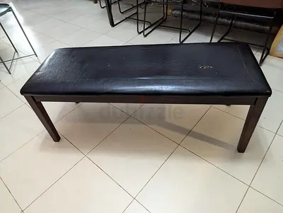 Black Upholstered Bench / Piano Bench