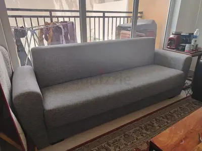 Cardiff 3 Seater Grey Sofa-Bed with Storage