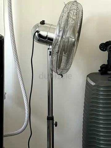 Adjustable Chrome Pedestal Fan - Good Working Condition