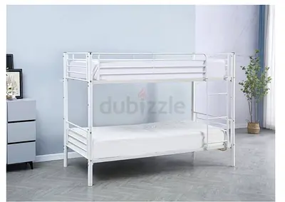 White Metal Bunk Bed - heavy duty