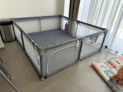 Large Grey Playpen / Play Yard - Good Condition