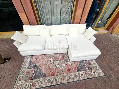Cratebarrel lounge deep L shape sofa