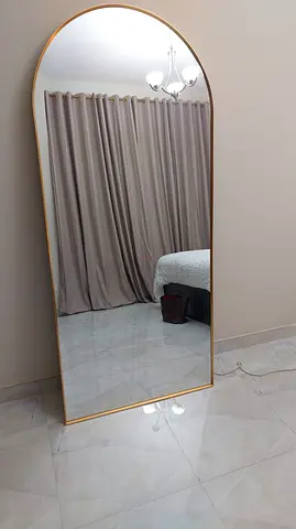Arched Gold Frame Full Length Floor Mirror