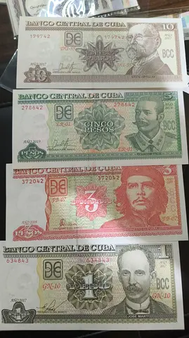 Cuba 4 banknotes unc