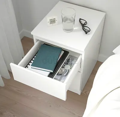 White Chest of 2 Drawers IKEA
