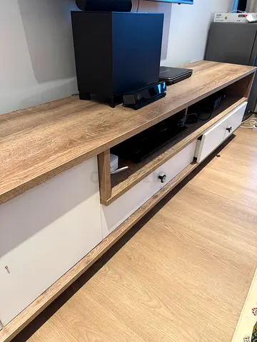 Tv table 2.4m Turkish brand high wood quality, modern finish.