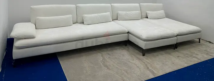 Brand new condition rochebobois white color lshape sofa