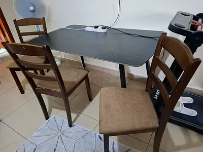 Big table with 3 chairs