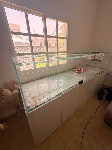 Massive 1,200L Premium Euro-Braced Aquarium, Modern Cabinet  Full Care Kit (2.6m Wide)