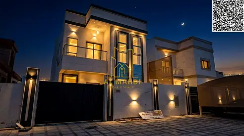 فيلا فاخرة للبيع بجانب أكاديمية عجمان – المويهات 2 | 5 غرف ماستر | مساحة 3200 قدم | تملك حر | تمويل بنكي متاح