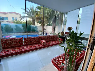 Traditional Arabic Majlis Floor Seating Set - Cushions and Bolsters