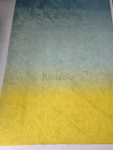 Soft Ombre Gradient Rug - Blue to Yellow, 2×3 m