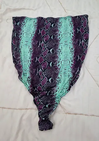 Womens snake-print bodysuit / swimsuit bottom - size unknown