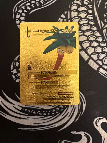 Alolan Exeggutor GX Gold Foil Pokémon Card (Single) - Rare Collectible