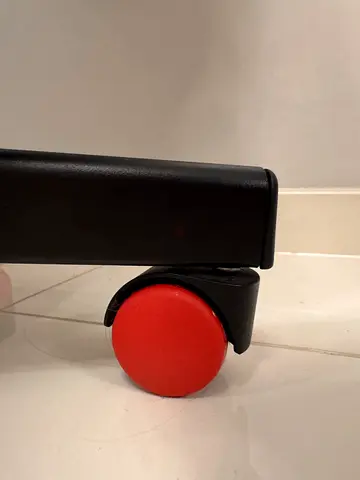 Spare office chair caster wheel (red) - single