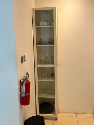 Glass Kitchen cabinet.