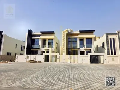 Sikkah villa for sale in Al Amerah, Ajman | 4 master rooms + sitting room + 2 halls Front setback 15 metres Freehold | Price is negotiable