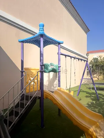 Garden swing slide