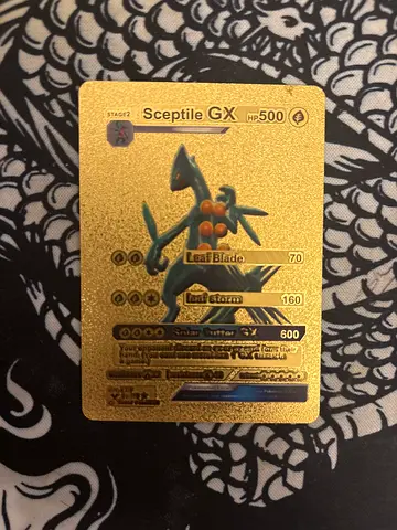 Rare Gold Sceptile GX Pokémon Card - Collectible Trading Card