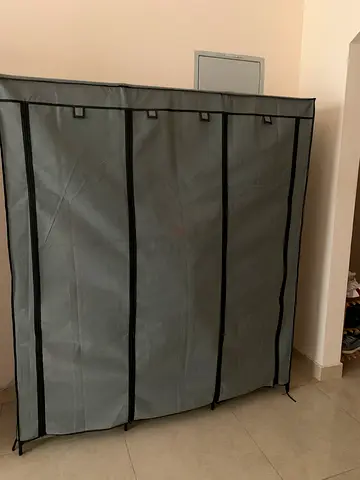 Portable fabric wardrobe / wardrobe closet - grey