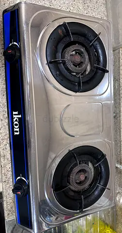 1kOn Two-Burner Gas Stove — Stainless Steel, Used