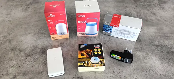 Camping Lights, LED String Lights  20,000mAh Power Bank Bundle