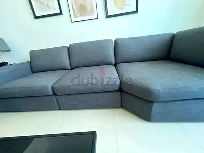 Sofa sectional grey color
