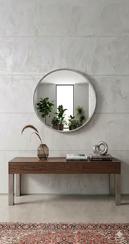 Beautiful Silver Frame Mirror from Ebarza