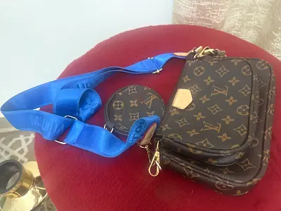 Louis Vuitton Multi Pochette Accessoires with Blue Strap