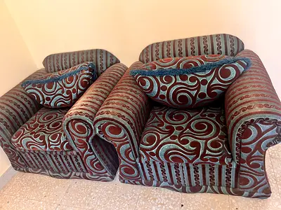7 seater wood sofa