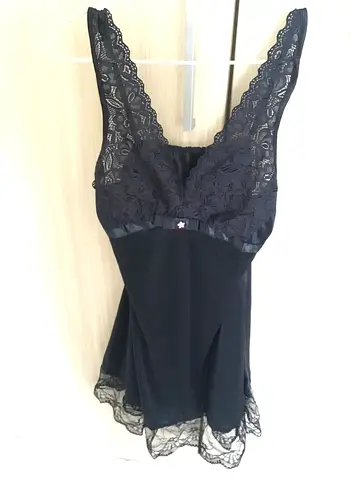 Black Lace Camisole Top - Size large, Good Condition